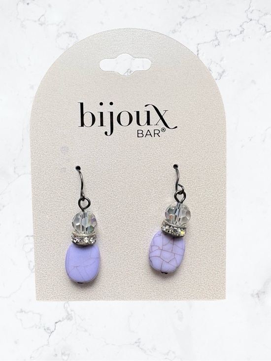 Bijoux Bar Jewelry - Bijoux Bar Lavender Faux Stone Drop Earrings